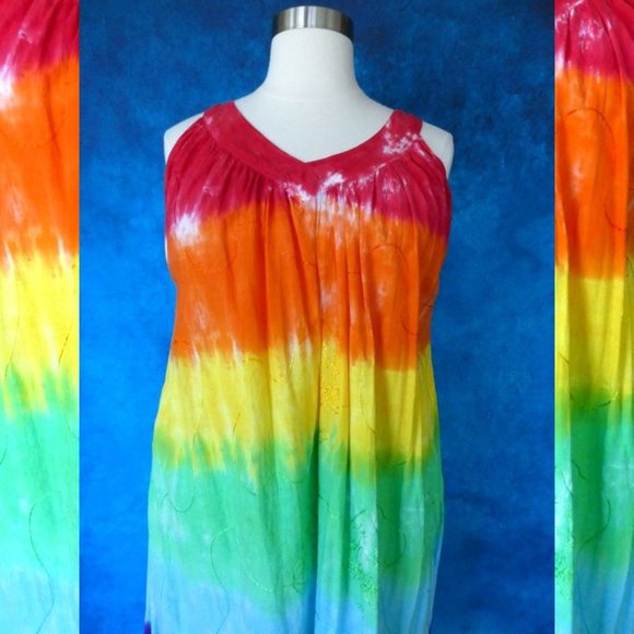 Jackpot Custom Tie Dye Festival Dress One Size - Picture 3 of 7